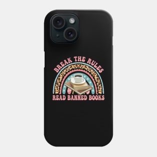 Retro Groovy Read Banned Books Break The Rules Gifts Phone Case