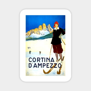 Vintage Travel - Cortina D'ampezzo Magnet