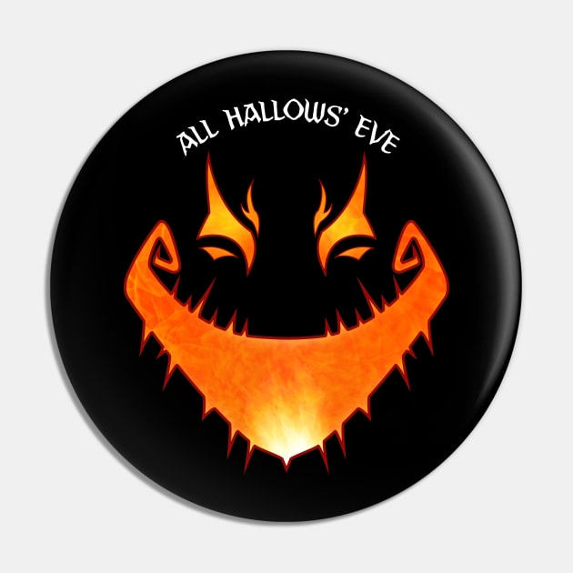 Halloween Face Pin by Vermilion Seas