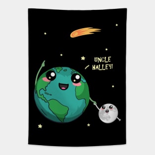 Earth And Moon Uncle Halley Tapestry