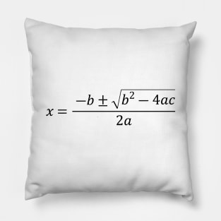 The Quadratic Formula (Black) Pillow