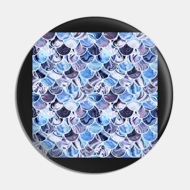 Blue scales Pin by krinichnaya