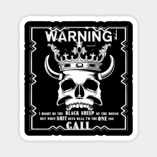 Warning black sheep call Magnet