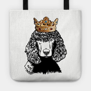 Irish Water Spaniel Dog King Queen Wearing Crown Tote