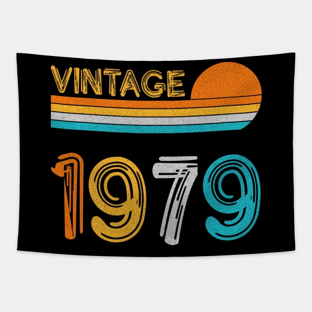 Vintage 1979 Happy 44th Birthday Retro Tapestry by myreed