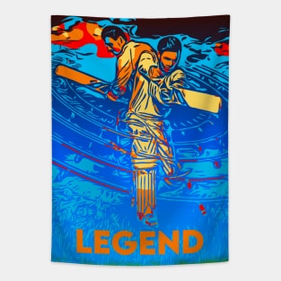 World Cup Cricket Batsman Passion P12 Tapestry