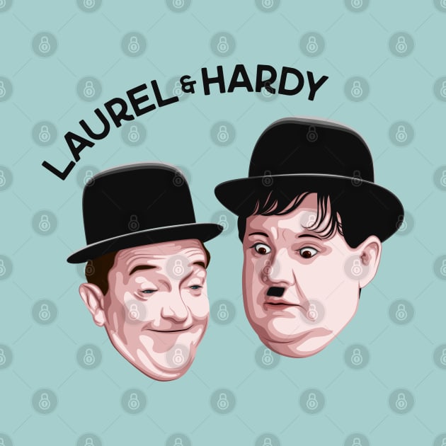 Laurel & Hardy (Color) by PlaidDesign