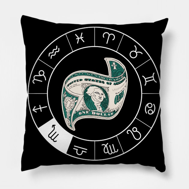 Horoscope Money Investor - Zodiac Believer Astronomy Lover Pillow by YouareweirdIlikeyou