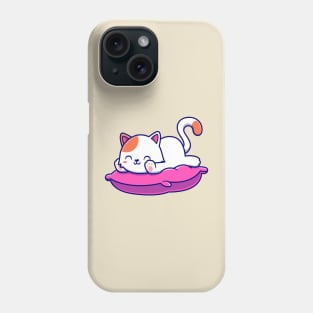 Cute Cat Laying On Pillow Cartoon Phone Case