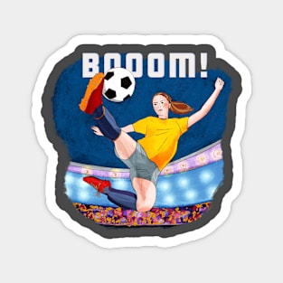 Booom! Soccer girl Magnet