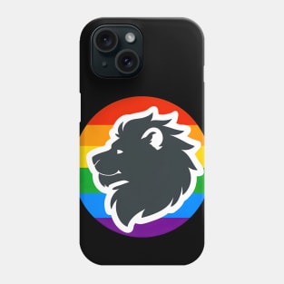 LGBTQ Pride Lion Anthro Furry Rainbow Logo Phone Case