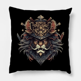 samurai lion Pillow