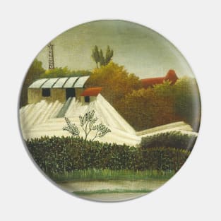 Sawmill, Outskirts of Paris by Henri Rousseau Pin