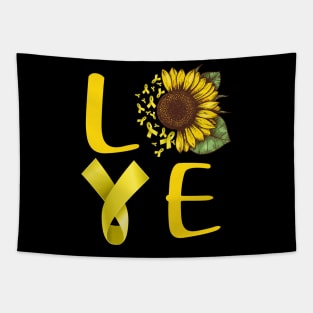 love spina bifida sunflower Tapestry