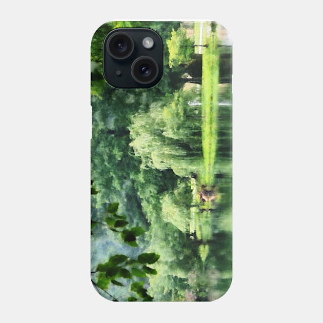 Summer - Weeping Willow in the Mist Phone Case by SusanSavad