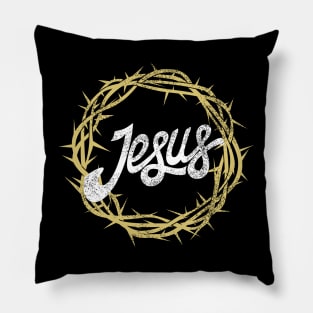 Crown of thorns and the inscription "Jesus" Pillow
