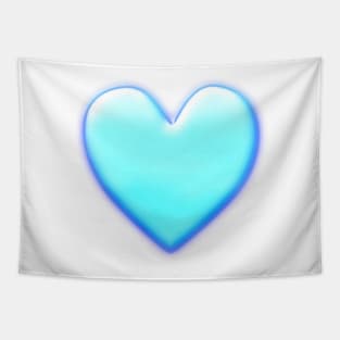 Big Light Blue Heart Tapestry