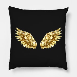 Gold Polygonal Wings Pillow