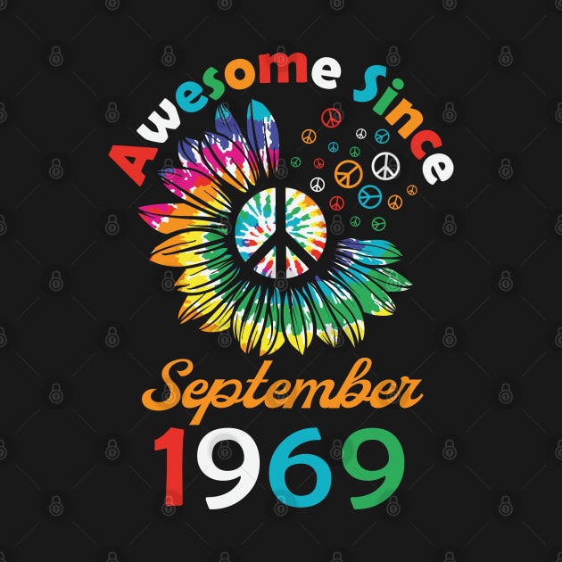 Funny Birthday Quote, Awesome Since September 1969, Retro Birthday by Estrytee