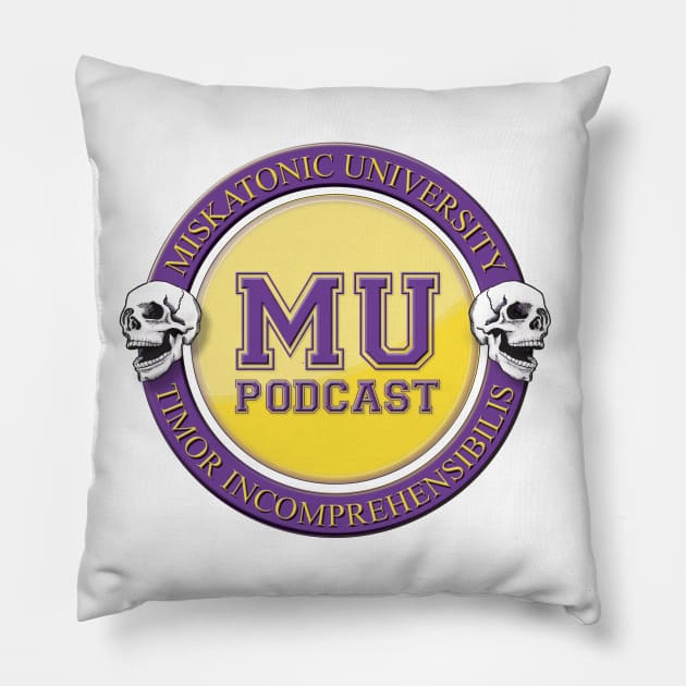 Miskatonic University Podcast Seal Pillow by keepermurph