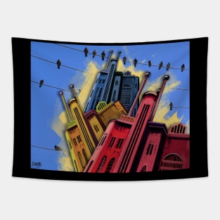 Pigeon Power Tapestry