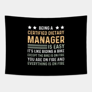 Funny Job Title Worker Certified Dietary Manager Tapestry