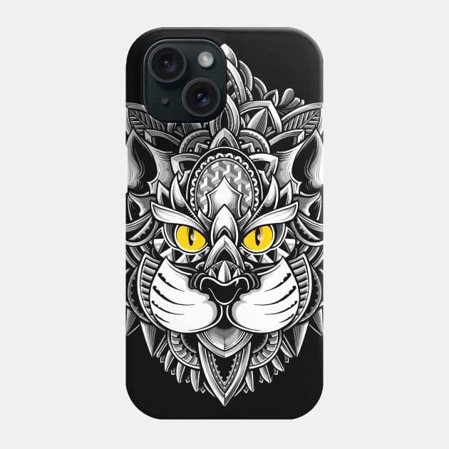 Ornate Cat Phone Case by GODZILLARGE