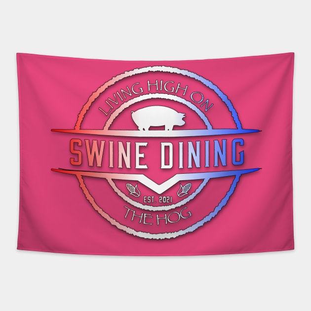 Swine Dining Tapestry by JAC3D