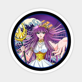 Pegasus Seiya's Cosmos Embrace the Galactic Power and Spirit of Knights on a Tee Magnet