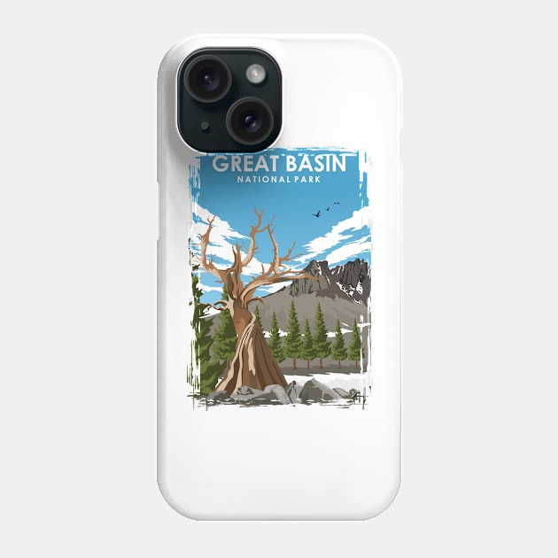 Great Basin National Park Travel Poster Phone Case by jornvanhezik