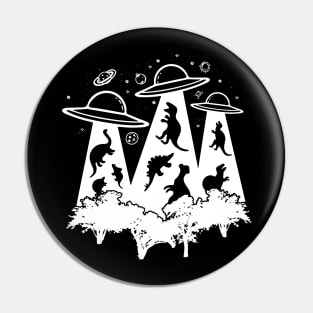 Dinosaur Alien Abduction Pin