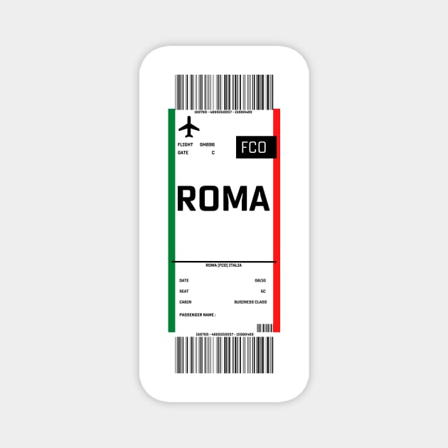 Boarding pass for Rome Magnet by ghjura