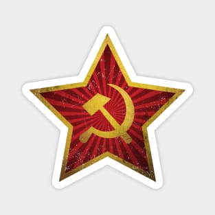 Soviet Red Star Insignia Distressed Magnet