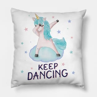 Dabbing unicorn Pillow