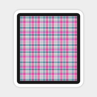 Pink Spray Plaid Magnet