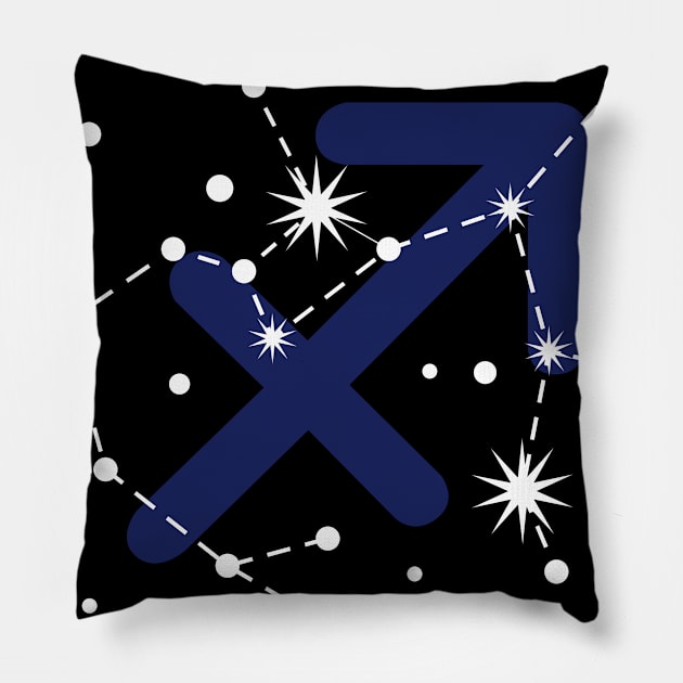 Star sign Sagittarius Pillow by dieEinsteiger