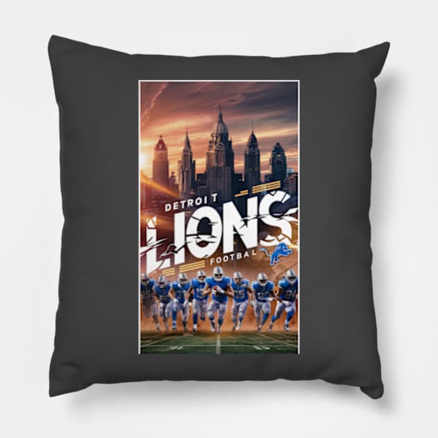 Detroit Lions Pillow by TshirtMA