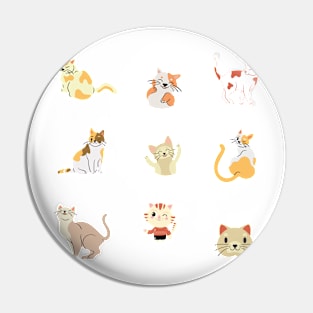 Cute Cats Sticker Pack Pin