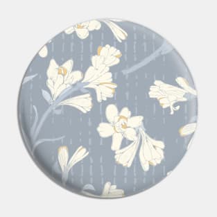 Tuberose cream flowers over dark background Pin