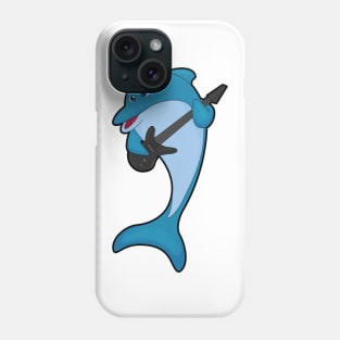 Dolphin at Music with Guitar Phone Case