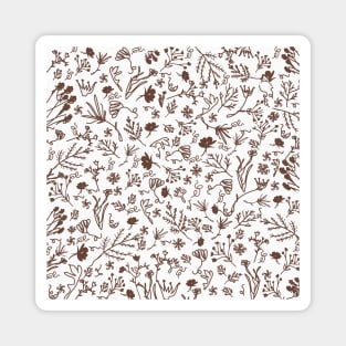 Botanical-Pattern, set, brown, 2, spring, botanic, nature, botanical, floral, flowers, floral-pattern, leaves, plants, minimalist, garden, jungle, leaf, exotic, tropical, flower, boho, cacti, succulent, digital, graphic-design, pattern, Magnet