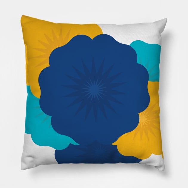 Modern Floral Arrangement No. 1 Pillow by Nathan Watkins Design