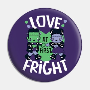 Kawaii Frankenstein's Monster and Bride of Frankenstein // Love at First Fright Pin