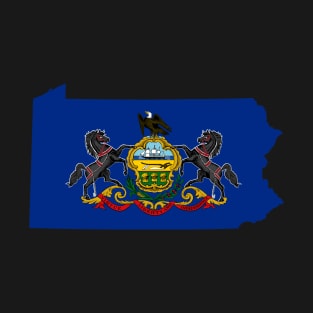 Pennsylvania Flag Map T-Shirt