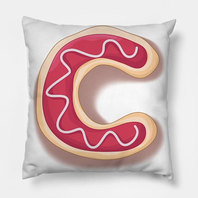 c alphabet design Pillow by artistic-much