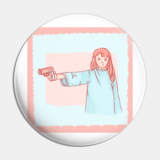 girl with a gun Pin