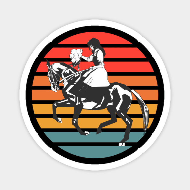 Riding Women Horse Horsewomen Magnet by POS