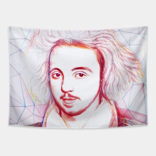 Christopher Marlowe Portrait | Christopher Marlowe Artwork | Line Art Tapestry