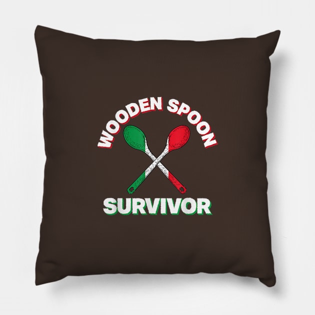 Wooden spoon survivor Pillow by WILLER