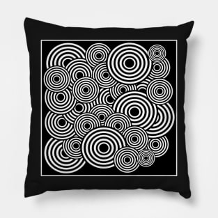 monochrome pop art circle pattern Pillow